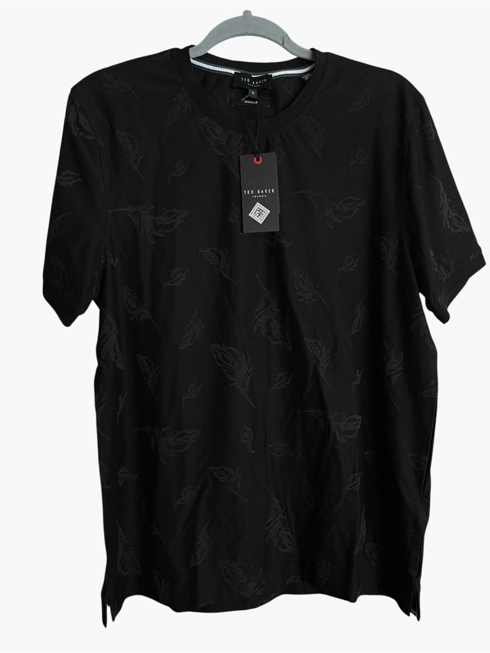 Ted Baker London Lipsto Men’s Black Floral T-Shirt Size 3 Regular NWT